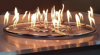 Kit de brûleur à gaz rond en acier inoxydable à double anneau de 24 pouces pour table de foyer extérieur.