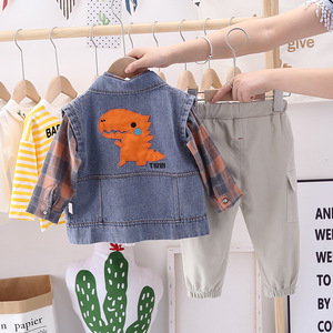Vêtements pour enfants de haute qualité, ensembles de vêtements pour enfants, chemises en jean, pantalons, vêtements en coton pour enfants, ensemble 2 pièces - Product Image 2