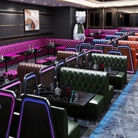 Ensemble de mobilier pour bars et clubs, canapés VIP pour discothèques et salons, canapé KTV, banquette de restaurant en U sur mesure pour bar et maison, sièges en bois