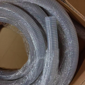 Transparent food-grade silicone hose with stainless steel helix reinforcement