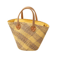 Sacs en paille de raphia tendance marocaine, sacs fourre-tout d'été pour la plage, sacs à main pour femmes, panier en paille tissé