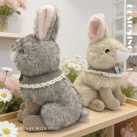 Peluche Lapin Adorable en Position Assise, Ultra Douce avec Rembourrage en Coton PP, Fonction Anti-Stress pour Enfants