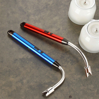 Vente en gros USB Rechargeable Durable Écologique Briquet électrique à arc Rotation libre à 360 degrés Coupe-vent pour Camping Cuisine