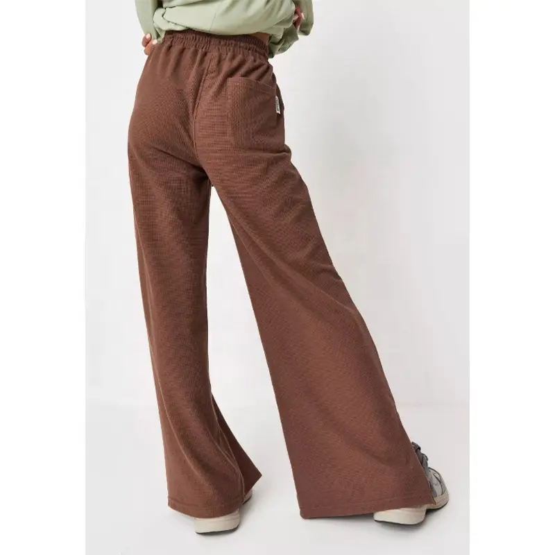 Fashionable Loose Boot Cut Fared Pants Stylish Women's Trousers Casual Plus Size Women's Pants & Trousers