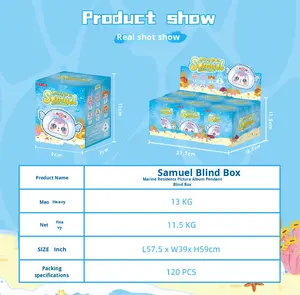 Nouveauté Samuel : Vente directe, Porte-clés en peluche en boîte surprise, design de dessin animé illustré 'Hot Ocean Residents', en vrac pour jeunes - Product Image 3