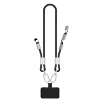 Cable OEM ODM de 60W Tipo C a Tipo C + Lanyard de Nylon con Cobre Puro para Carga Rápida y Transferencia de Datos, Ajustable para Computadora
