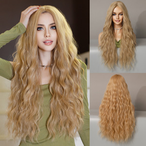 Extensiones de Cabello <span class=keywords><strong>Afro</strong></span> de 30 Pulgadas de Largo, Ondulado al Agua, Fibra Natural Resistente a Altas Temperaturas, Clip Invisible, Extensiones de Cabello de 3/4, Pelucas con Parte en U - Product Image 5