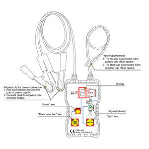 Testeur de <span class=keywords><strong>pompe</strong></span> à <span class=keywords><strong>injection</strong></span> de carburant numérique QA1105 12V pour véhicules, outil de diagnostic automobile - Product Image 6