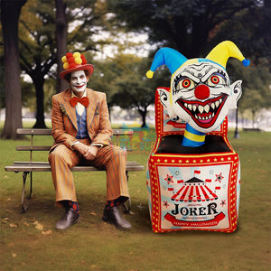 Blow up 4ft Halloween inflable payaso paseo <span class=keywords><strong>en</strong></span> <span class=keywords><strong>bicicleta</strong></span> con LEDs para el día al aire libre de la decoración de la fiesta muerta - Product Image 5