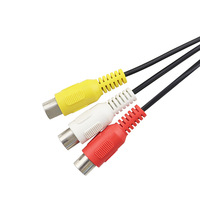 Câble RCA AV personnalisé, assemblage 3 RCA mâle vers connecteur JST, faisceau de câbles audio vidéo pour CCTV, DVD, TV, fabricant OEM