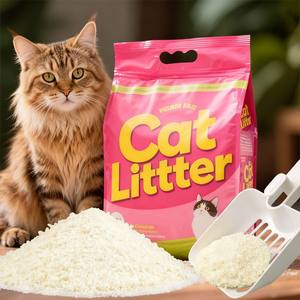 Özelleştirilmiş Soya Tofu Bitkisi Manyok Kedi Kumu %100 Doğal Tozsuz Çevre Dostu Kedi Kumu Antibakteriyel Koku Giderici - Product Image 1