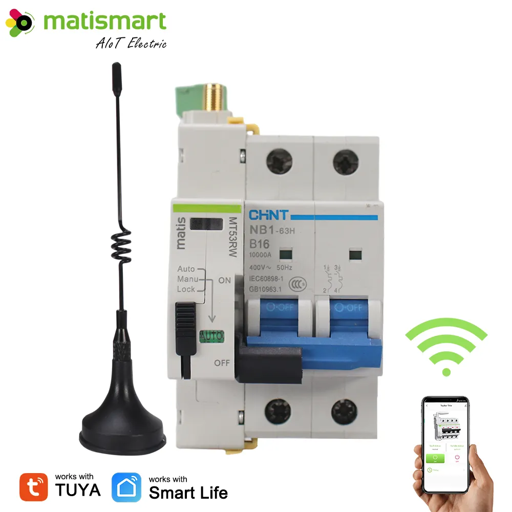 Bộ Ngắt Mạch Ac Wifi Bộ Hẹn Giờ Điều Khiển Từ Xa Bộ Ngắt Mạch Điều Khiển Từ Xa 3 Pha