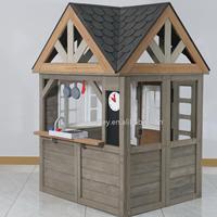 Maisonnette de jeu en bois résistante aux intempéries pour enfants, avec toit en plastique multicolore, pour jardin et parc, Valleyy