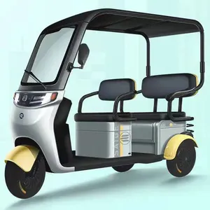 Saige Adulto 3 roda auto táxi Triciclos de Passageiros Com Cobertura Completa E Trike Elétrico para transporte de passageiros Triciclo Elétrico para o Passageiro