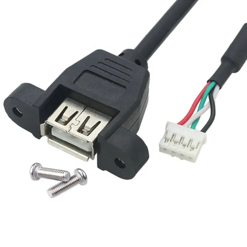 Usb A Type Vrouwelijke Met Panel Mount Screw Naar 4pin Jst PH2.0 Header Kabel