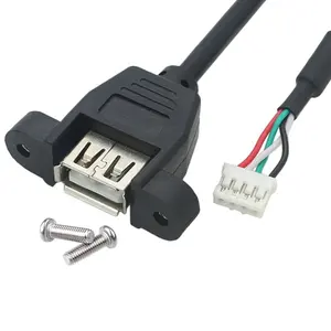 USB A tipo femmina con vite per montaggio A pannello A 4pin JST PH2.0 header cable