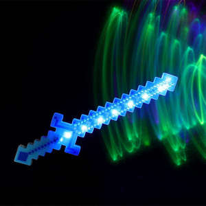Sabres Pixel <span class=keywords><strong>Lumineux</strong></span> LED Nouveaux 54CM – Épées en Plastique Colorées avec Lumières LED, Jouets Sabres Pixel pour Garçons, Cadeaux Tendance Mosaïque - Product Image 5