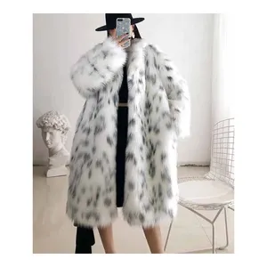 New Fake Fox Fur Coat,Popular In Europe And America Thickened Lapel Long Style Women Faux Fox Fur Coat