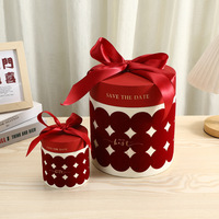 Boîtes cadeaux cylindriques créatives Evergreenwrap avec ruban, pour mariage, fiançailles, bonbons, cadeaux
