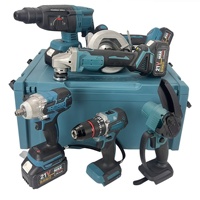 Offre Spéciale : Ensemble 6 Pièces Sans Fil 21V avec Batterie Lithium – Perceuse à Percussion, Clé Électrique, Perceuse Sans Balais, Meuleuse d'Angle, Perceuse à Main