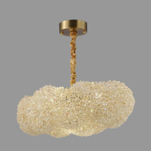 Lampadario a Sfera in Cristallo, Luci Decorative <span class=keywords><strong>per</strong></span> Soggiorno, Lampada a Sospensione Angora, Luce Pendente a Nuvola di Quarzo - Product Image 6