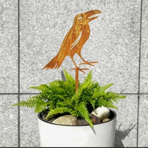 Metal Silhouette Modern Gardening Large Signs Unusual Flexible the Stake Polished Ornamental Animals Accessories Rectangle <b>Bee</b> F - Product Image 2