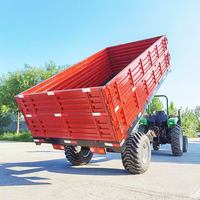 Remorque de déchargement automatique à double face Tracteur agricole Remorque à benne basculante