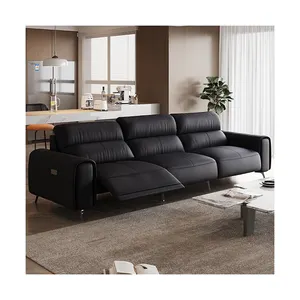New Design Leisure Genius Leather Functional Sofa Storage Functional Electric Recliner Automatic European-Style Leather Sofa