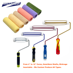 <strong>Paint</strong> <strong>Roller</strong> Brush OEM Factory Polyester Microfiber Knitted Sleeve 44mm 38mm Diameter Steel Plastic Frame For Wall Painting Tool - Product Image 2