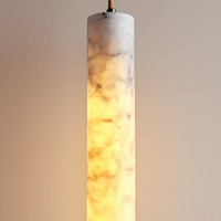 Lustre suspendu en pierre naturelle de luxe moderne, lampe suspendue artisanale en albâtre espagnol pour salle à manger