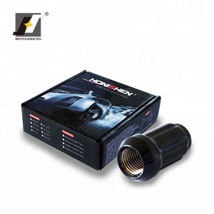 HONGSHENG Đen Chrome 6 Spline Bánh Xe <span class=keywords><strong>Lug</strong></span> <span class=keywords><strong>Nuts</strong></span> - Product Image 2