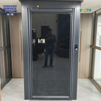 Porte battante d'ascenseur moderne sur mesure en métal, avec axe hydraulique manuel, pour maison, couleur et taille personnalisables