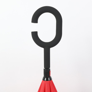 Parapluie inversé à poignée C, design créatif, intérieur extérieur, personnalisable avec impression de logo de voiture. - Product Image 6