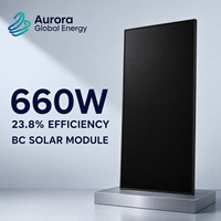 Panneau solaire monocristallin haute performance 660W, module demi-cellule, boîtier de jonction IP68, installation extérieure sécurisée, production d'énergie solaire