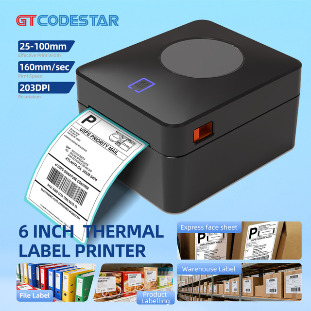 GTCODESTAR GT-130  Direct Thermal Label Printer Shipping Waybill Desktop USB  Thermal Printers for Labels Thermal WIFI