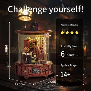 Hamaileon 3D DIY Rotatif Modèle Kits de Construction en Bois Puzzles pour Adolescents Garçons âgés de 14 ans et plus Décoration de Bureau Artisanat/Loisirs/Cadeaux Ensembles - Product Image 6