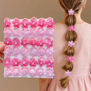 2026 Hot Selling Simple Temperament High Elasticity Pink Flower Hair <b>Tie</b> Sweet Cute Style Women's Hair <b>Ties</b> Fashionable Jewelry - Product Image 1