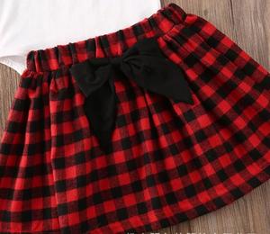 Conjuntos de Ropa Navideña para Niños, Ropa de Bebé, Traje de Falda a Cuadros de Santa Claus para Niñas, Hecho en China - Product Image 5