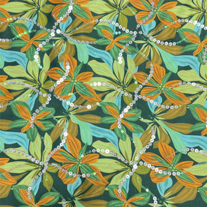 卸売高级100% ポリエステルプリント刺繍生地デジタルトロピカルリーフパターン通気性とスーツや衣服用 - Product Image 4