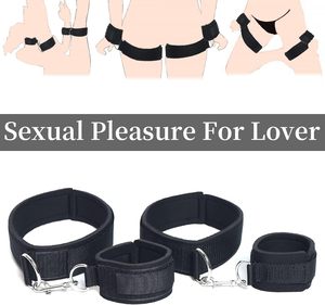 Set de Restricciones para <span class=keywords><strong>Bondage</strong></span> Sexual, Correas Ajustables para Muñecas y Muslos, Esposas para Piernas, para Parejas Principiantes en SM - Product Image 2