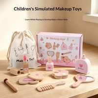 Trousse de Maquillage Princesse en Bois, Ensemble Coiffeuse et Coiffeuse de Jeu pour Enfants, Cadeau Unisexe Beiyang, Âges 2-7