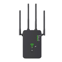 Répéteur Wifi double bande 1200M, extension de réseau 2.4G 5G, amplificateur de signal Wifi, 4 antennes, routeur WPS