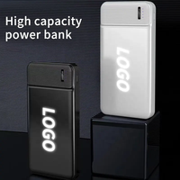 2025 LOGO personnalisé mince 10000 mah batterie externe 10000 Mah Led Logo Portable banques d'alimentation chargeur batterie charge Powerbanks avec cadeau