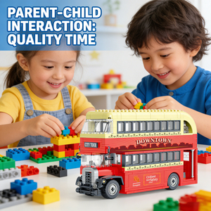Lucky Toys Hot Selling Building Block Tourist Bus Educational Toys Safe&amp;<strong>Study</strong> Set Durable Environmental <strong>Materials</strong> - Product Image 4