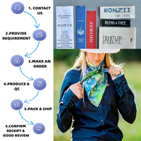 Foulard personnalisé en soie, imprimé de chiffon pour femmes, écharpe Cowboy, col occidental, bandana de style Boho
