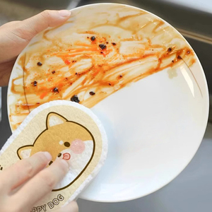 Paño de Limpieza Absorbente de Pulpa de Madera Comprimida, Grueso y Bonito, para Lavar Platos y Utensilios de Cocina - Product Image 1