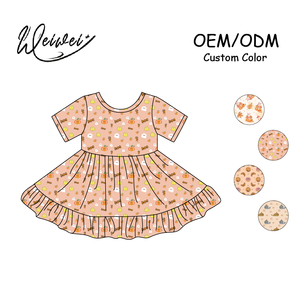 <span class=keywords><strong>Wei</strong></span> <span class=keywords><strong>Wei</strong></span> Bambus Twirl-Kleid Baby Mädchen Bio-Viskose <span class=keywords><strong>Bodysuit</strong></span>-Kleid Flatter-Twirl-Stil Kinderkleidung - Product Image 1