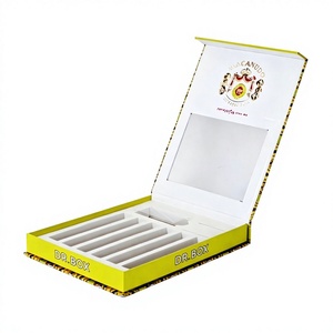 Boîte rigide magnétique pliable personnalisée Dr.Box avec couvercle à fermeture magnétique, emballage pour cigares, boîtes pliantes en papier avec fenêtre transparente - Product Image 1