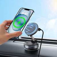 Support de téléphone portable magnétique N5 à rotation multi-angle 360° avec ventouse pour tableau de bord et chargeur sans fil