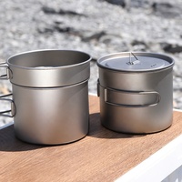 Ensemble d'ustensiles de cuisine pour le camping Kit de vaisselle pour marmite extérieure Eau de cuisson Bouilloire Casserole Couverts de voyage Ustensiles Randonnée Équipement de pique-nique